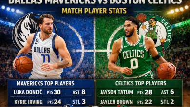 Dallas Mavericks vs Boston Celtics Match Player Stats